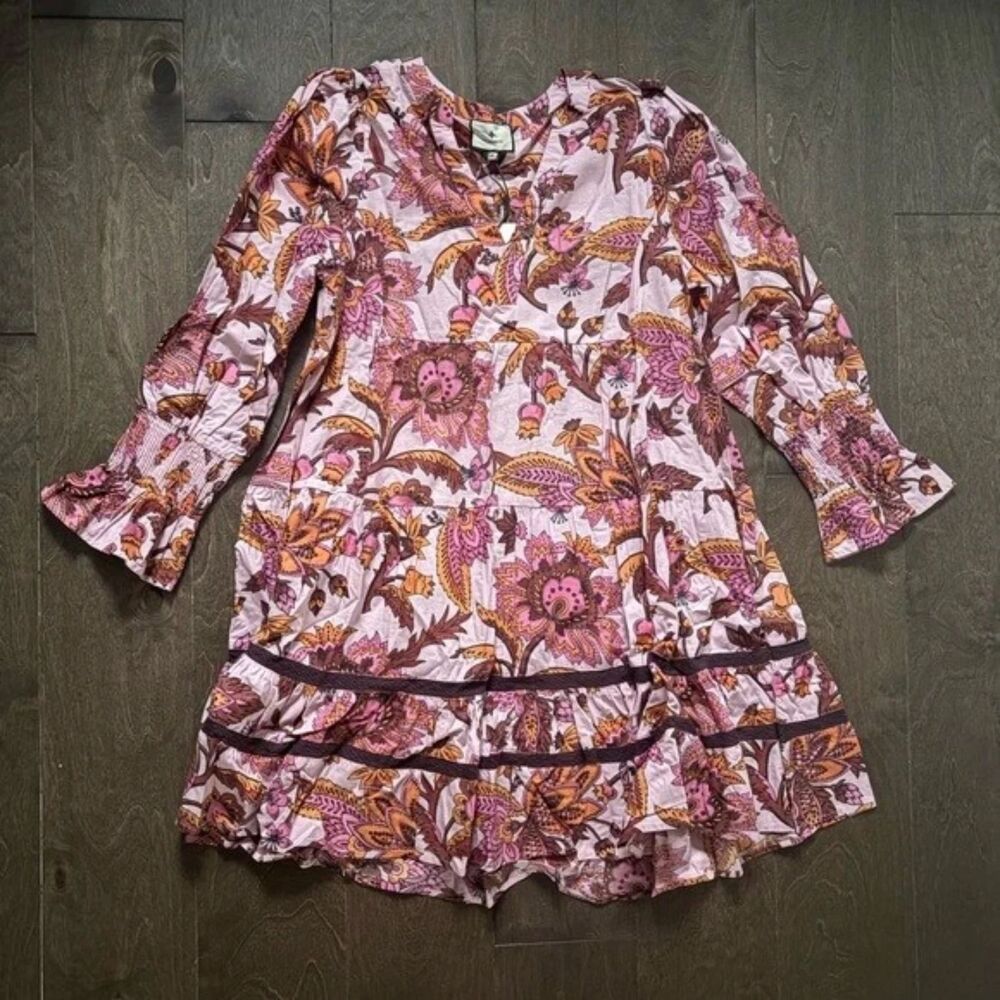 Tuckernuck Pink and Orange Long Sleeve Dress - Picture 3 of 3